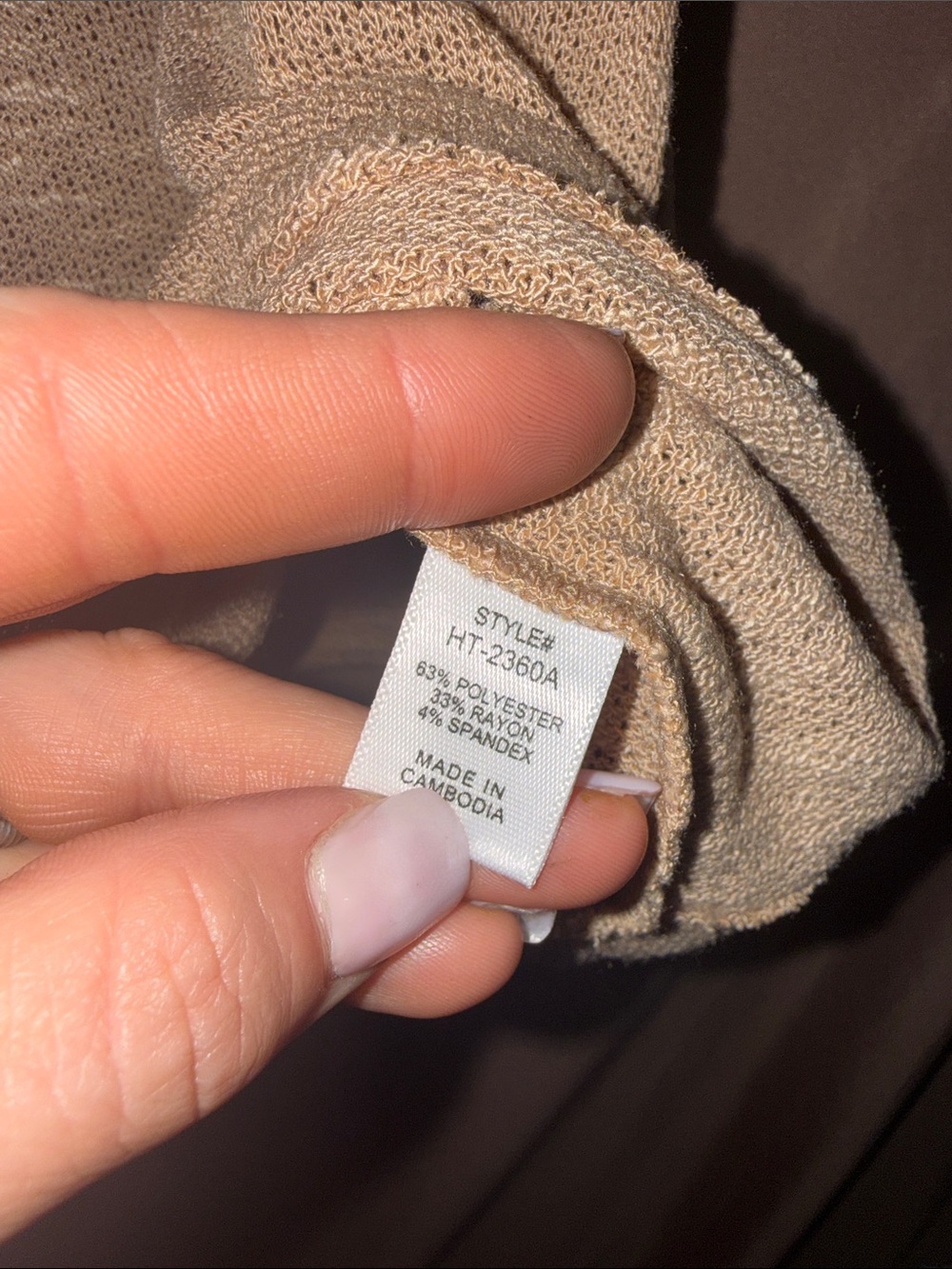 NWOT Women’s oversized Small Zenana Outfitters Boxy Crop Top in Tan Heather - Picture 3 of 6